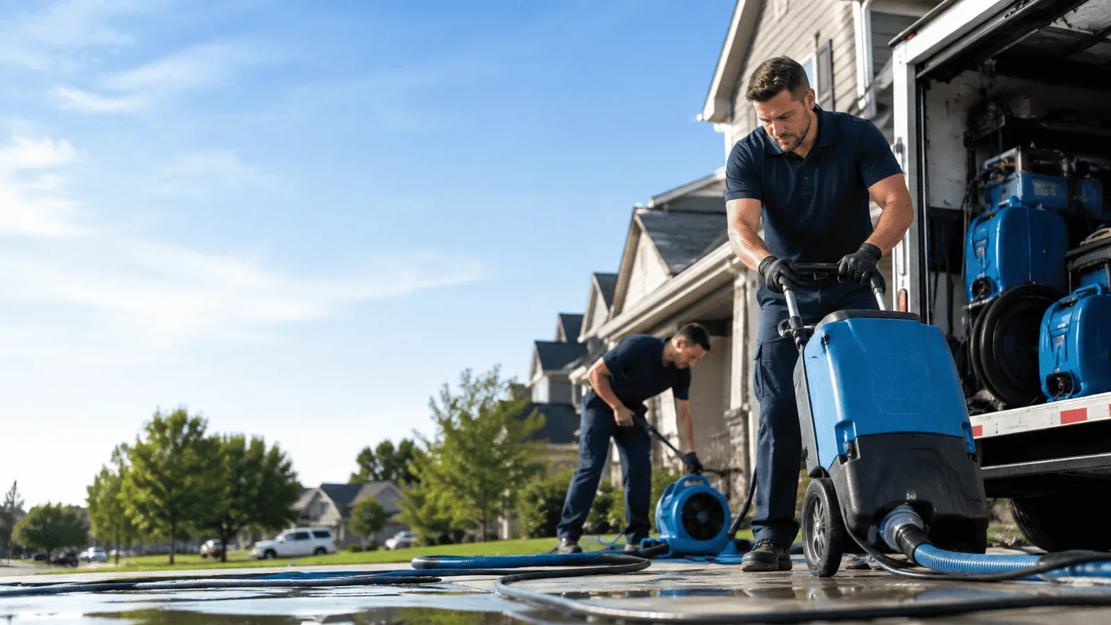 Dehumidification being performed in Canterbury, NH